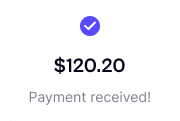 The payment received image